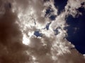 Magic clouds shot in summer Royalty Free Stock Photo