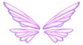 Magic creature wings. Cartoon cute fairy icon