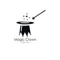 Magic crown logo vector