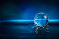 Magic crystal ball. Fortune teller, mind power concept. Royalty Free Stock Photo