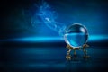 Magic crystal ball. Fortune teller, mind power concept. Royalty Free Stock Photo