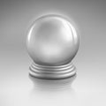 Magic crystal ball of glass and silver Royalty Free Stock Photo