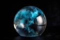 magic crystal ball, with nebulous clouds swirling within its sphere