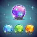 Magic crystal balls Royalty Free Stock Photo