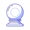 Magic Crystal Sphere or Glass Ball Icon Royalty Free Stock Photo