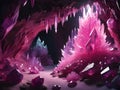 magic crystals cave in mountain Royalty Free Stock Photo