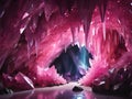 magic crystals cave in mountain Royalty Free Stock Photo