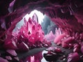 magic crystals cave in mountain Royalty Free Stock Photo