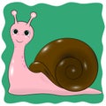 Magic cute snail Royalty Free Stock Photo