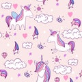 Magic cute unicorn