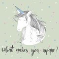 Magic cute unicorn Royalty Free Stock Photo