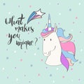 Magic cute unicorn Royalty Free Stock Photo