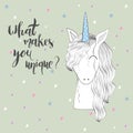 Magic cute unicorn Royalty Free Stock Photo