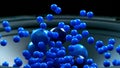 Magic dance of blue balls