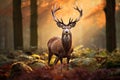 Magic deer nature. Generate Ai
