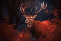 Magic deer nature. Generate Ai