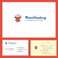 Magic doll Logo design with Tagline & Front and Back Busienss Card Template. Vector Creative Design