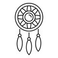 Magic dream catcher icon outline vector. Tribal indian Royalty Free Stock Photo