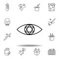 magic eye outline icon. elements of magic illustration line icon. signs, symbols can be used for web, logo, mobile app, UI, UX Royalty Free Stock Photo