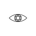 Magic eye outline icon. Signs and symbols can be used for web, logo, mobile app, UI, UX Royalty Free Stock Photo