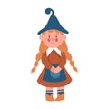 Magic female gnome in standing pose