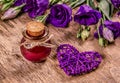 Magic Flower Elixir. Love potion. Copy space Royalty Free Stock Photo