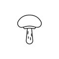 Magic food mushroom outline icon. Signs and symbols can be used for web, logo, mobile app, UI, UX