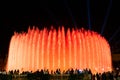 Magic fountain show in front of National museum, Barcelona