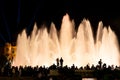 Magic fountain show in front of National museum, Barcelona