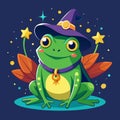 Magic frog. Cartoon vector illustration Royalty Free Stock Photo