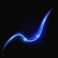 Magic Futuristic Blue Lamp Light Effect. Vector Wave