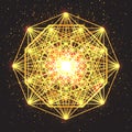 Magic geometry sign. Abstract sacred geometry.