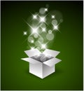Magic gift box with a big surprise Royalty Free Stock Photo
