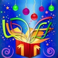 Magic gift-surprise by Christmas, New Year Royalty Free Stock Photo