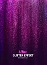Magic Glitter Background in lilac Color. Poster Backdrop with Shine Elements. Royalty Free Stock Photo