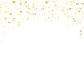 Magic gold sparkle texture vector star background.