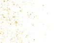 Magic Gold Sparkle Texture Vector Star Background.