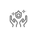 Magic hands outline icon