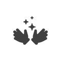 Magic hands trick vector icon