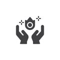 Magic hands vector icon