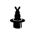 Magic hat rabbit fantasy logo design Royalty Free Stock Photo