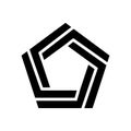 magic impossible geometric shape glyph icon vector illustration Royalty Free Stock Photo