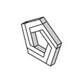 magic impossible geometric shape isometric icon vector illustration Royalty Free Stock Photo