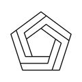 magic impossible geometric shape line icon vector illustration Royalty Free Stock Photo