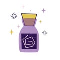 Magic jar with elixir or magic potion cartoon style clip art Royalty Free Stock Photo