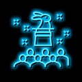magic kids party neon glow icon illustration Royalty Free Stock Photo
