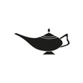 Magic lamp black icon