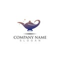 Magic lamp logo icon creative business design vector template Royalty Free Stock Photo