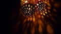 Magic lanterns spin and give beautiful glare to the walls. New Year glowing balls with led diodes are held in hands