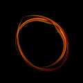 Magic light neon energy circle. Glowing fire ring trace. Royalty Free Stock Photo